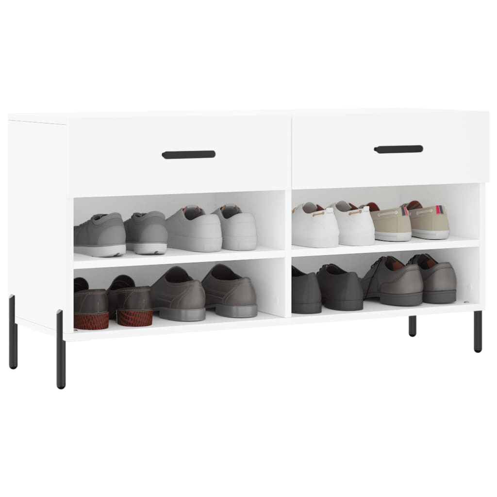 Schuhbank Weiß 102x35x55 cm Holzwerkstoff - Pazzar.ch