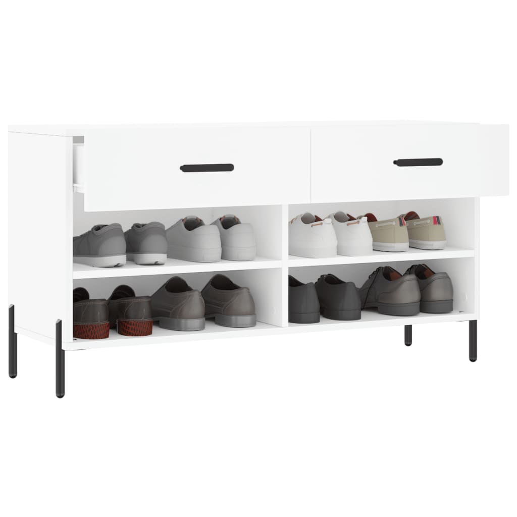 Schuhbank Weiß 102x35x55 cm Holzwerkstoff - Pazzar.ch