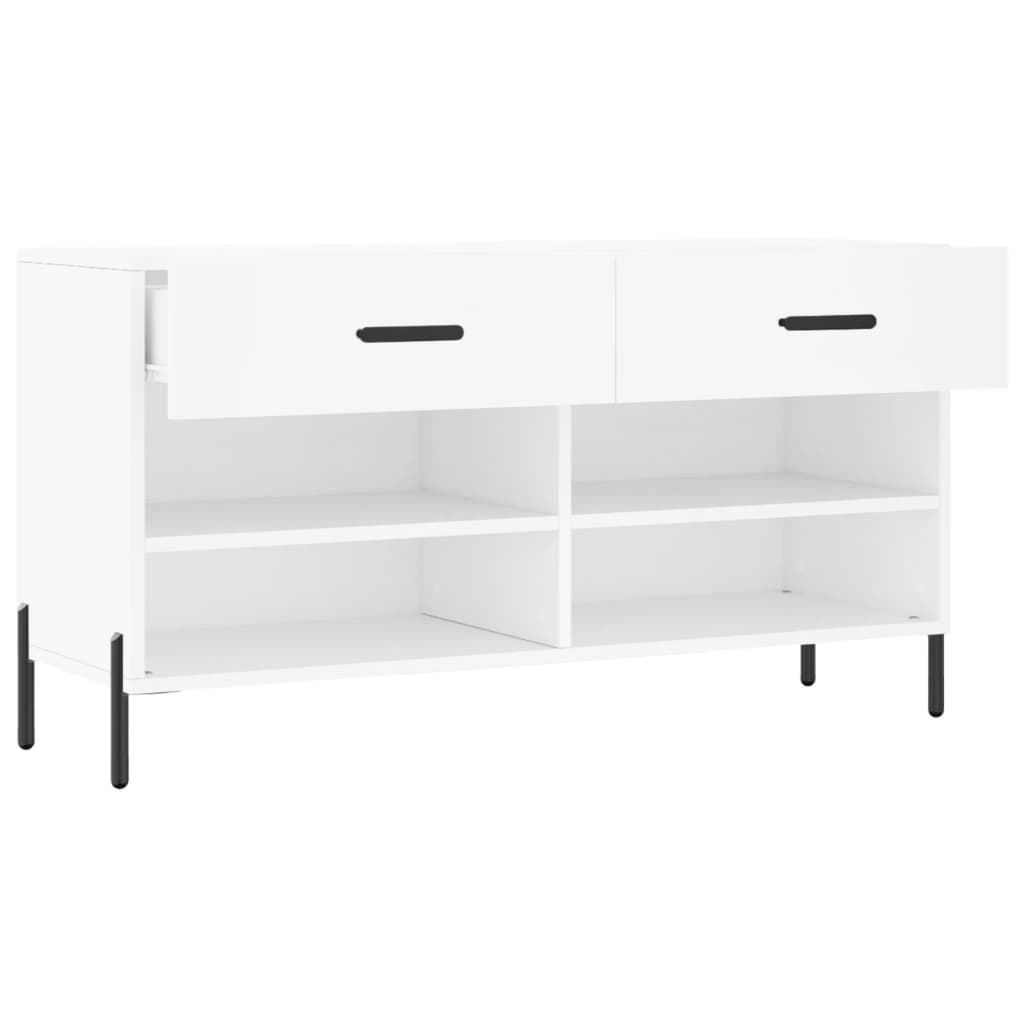 Schuhbank Weiß 102x35x55 cm Holzwerkstoff - Pazzar.ch