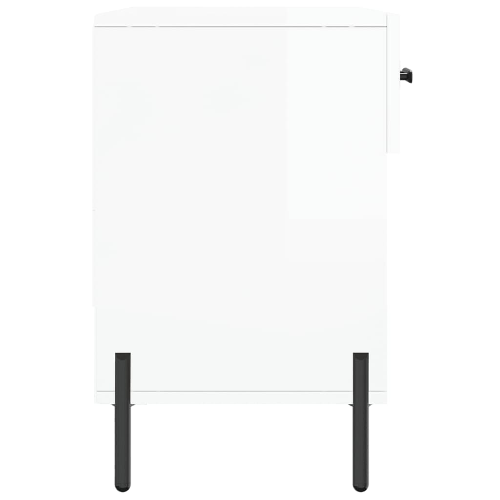 Schuhbank Hochglanz-Weiß 102x35x55 cm Holzwerkstoff - Pazzar.ch