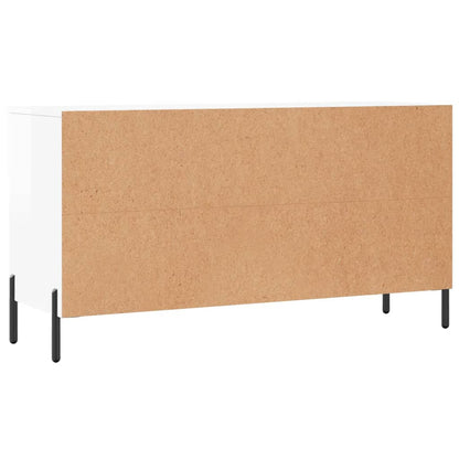 Schuhbank Hochglanz-Weiß 102x35x55 cm Holzwerkstoff - Pazzar.ch