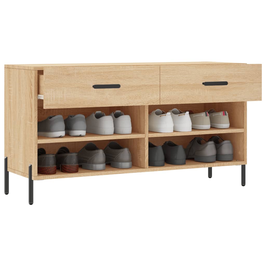 Schuhbank Sonoma-Eiche 102x35x55 cm Holzwerkstoff - Pazzar.ch