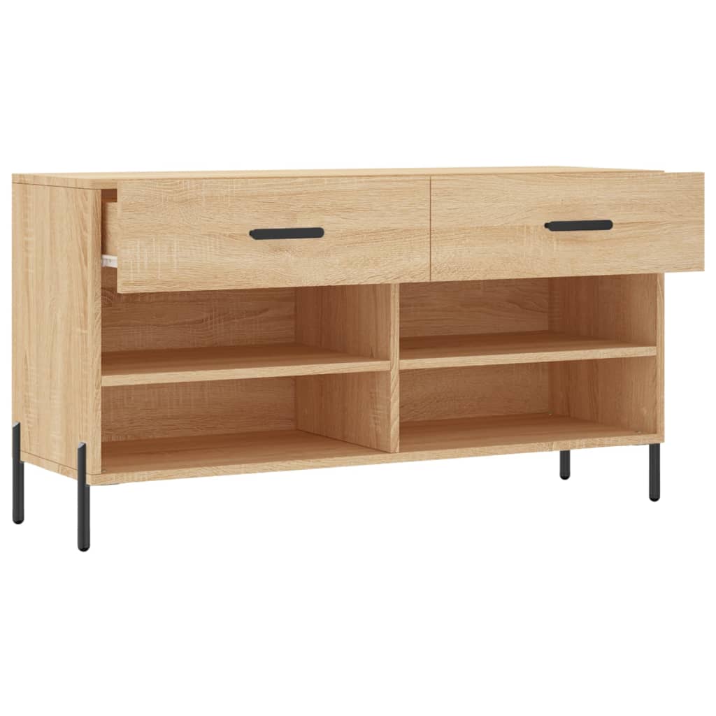 Schuhbank Sonoma-Eiche 102x35x55 cm Holzwerkstoff - Pazzar.ch