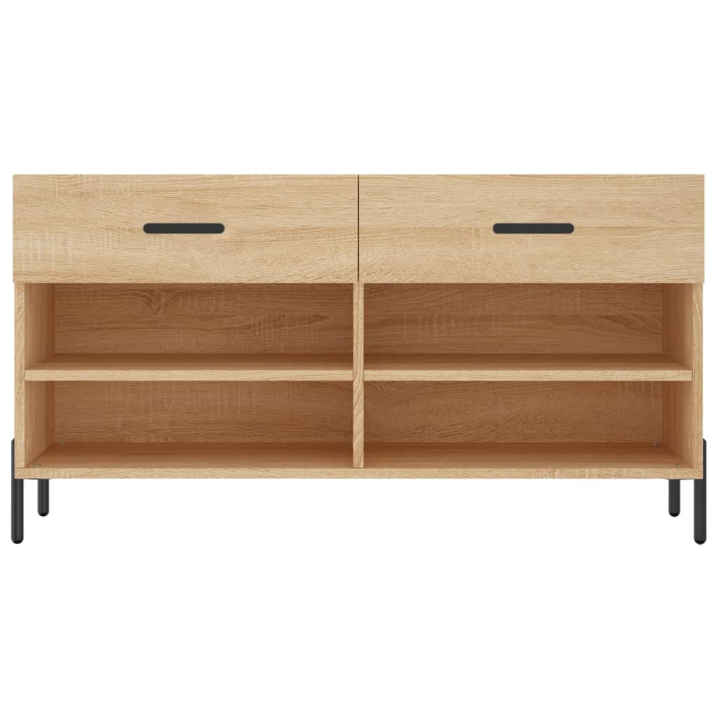 Schuhbank Sonoma-Eiche 102x35x55 cm Holzwerkstoff - Pazzar.ch