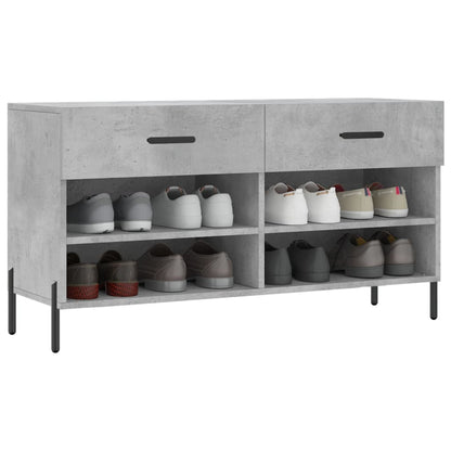 Schuhbank Betongrau 102x35x55 cm Holzwerkstoff - Pazzar.ch