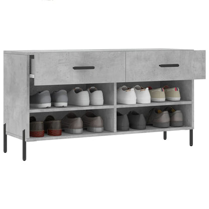 Schuhbank Betongrau 102x35x55 cm Holzwerkstoff - Pazzar.ch