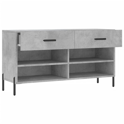 Schuhbank Betongrau 102x35x55 cm Holzwerkstoff - Pazzar.ch