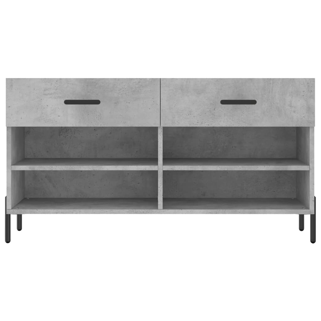 Schuhbank Betongrau 102x35x55 cm Holzwerkstoff - Pazzar.ch