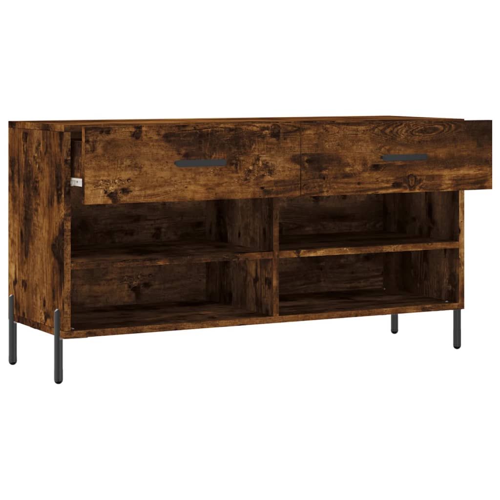 Schuhbank Räuchereiche 102x35x55 cm Holzwerkstoff - Pazzar.ch