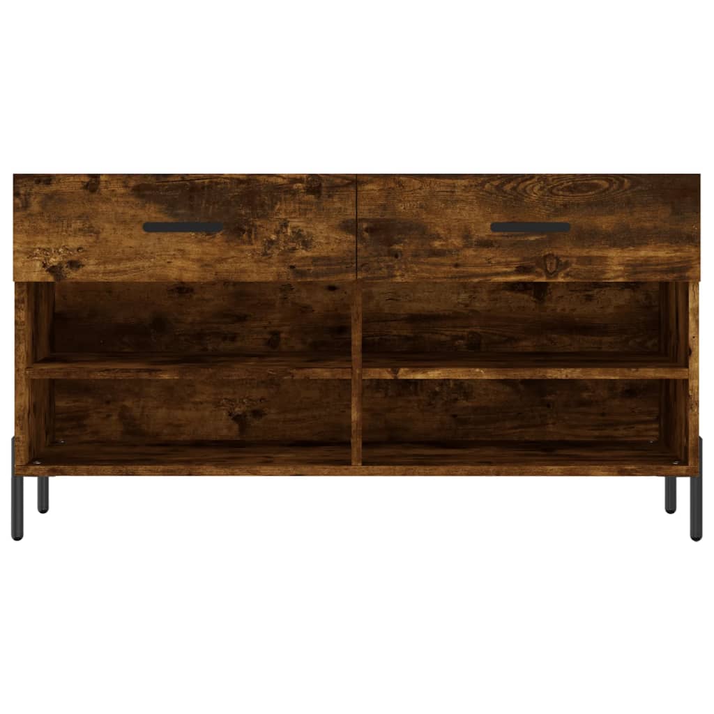 Schuhbank Räuchereiche 102x35x55 cm Holzwerkstoff - Pazzar.ch