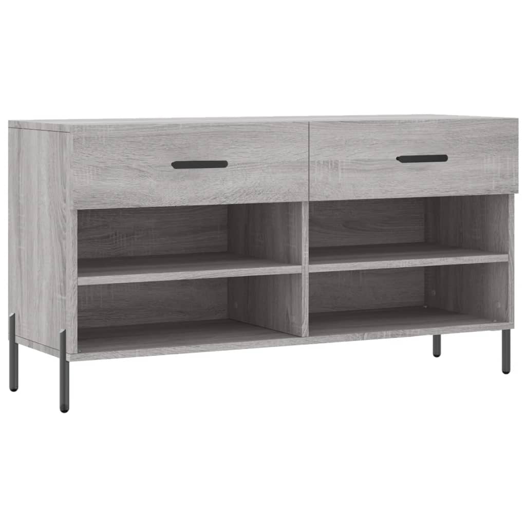 Schuhbank Grau Sonoma 102x35x55 cm Holzwerkstoff - Pazzar.ch