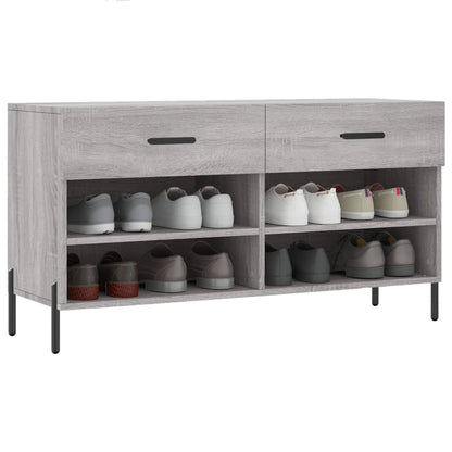 Schuhbank Grau Sonoma 102x35x55 cm Holzwerkstoff - Pazzar.ch