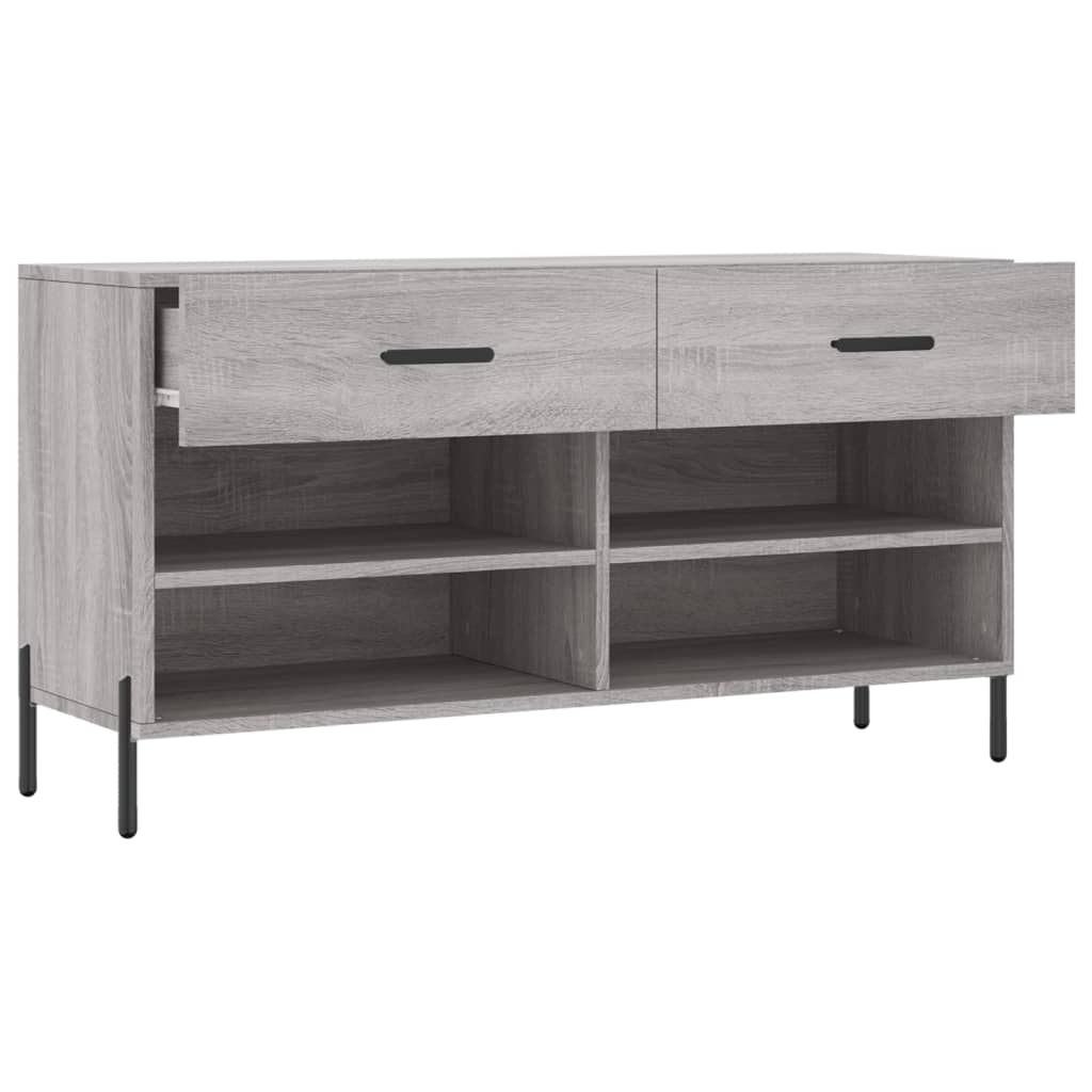 Schuhbank Grau Sonoma 102x35x55 cm Holzwerkstoff - Pazzar.ch
