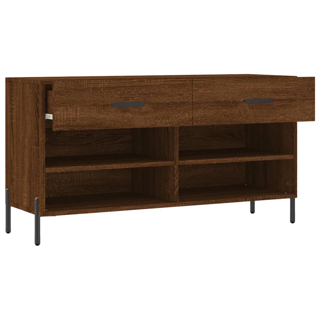Schuhbank Braun Eichen-Optik 102x35x55 cm Holzwerkstoff - Pazzar.ch