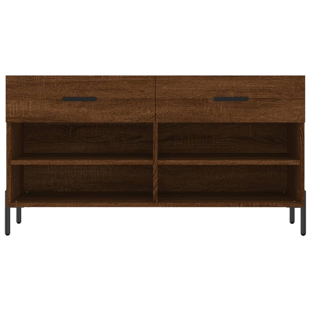 Schuhbank Braun Eichen-Optik 102x35x55 cm Holzwerkstoff - Pazzar.ch