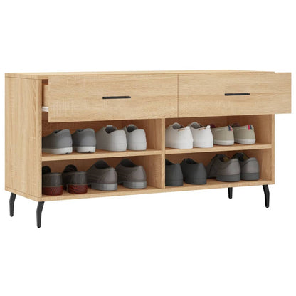 Schuhbank Sonoma-Eiche 102x35x55 cm Holzwerkstoff - Pazzar.ch