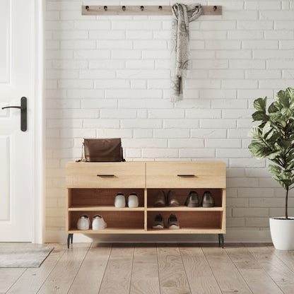 Schuhbank Sonoma-Eiche 102x35x55 cm Holzwerkstoff - Pazzar.ch