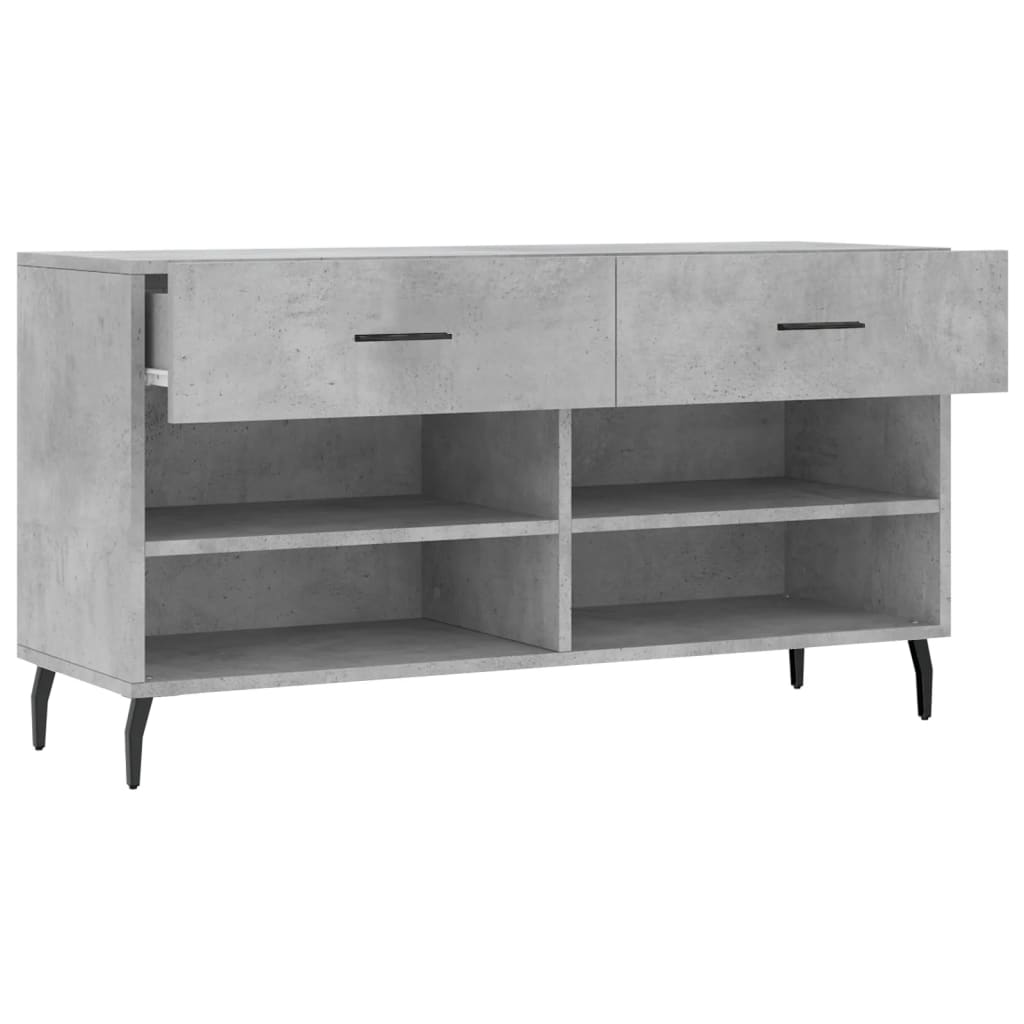Schuhbank Betongrau 102x35x55 cm Holzwerkstoff - Pazzar.ch