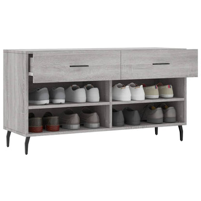Schuhbank Grau Sonoma 102x35x55 cm Holzwerkstoff - Pazzar.ch