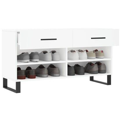 Schuhbank Weiß 102x35x55 cm Holzwerkstoff - Pazzar.ch