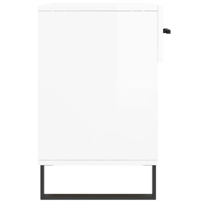 Schuhbank Hochglanz-Weiß 102x35x55 cm Holzwerkstoff - Pazzar.ch