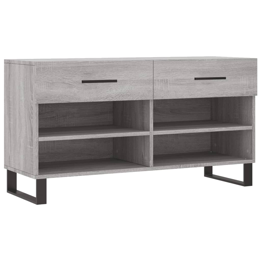 Schuhbank Grau Sonoma 102x35x55 cm Holzwerkstoff - Pazzar.ch
