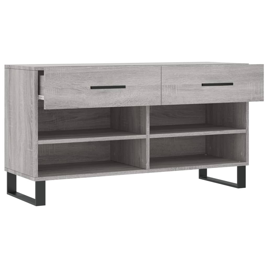 Schuhbank Grau Sonoma 102x35x55 cm Holzwerkstoff - Pazzar.ch