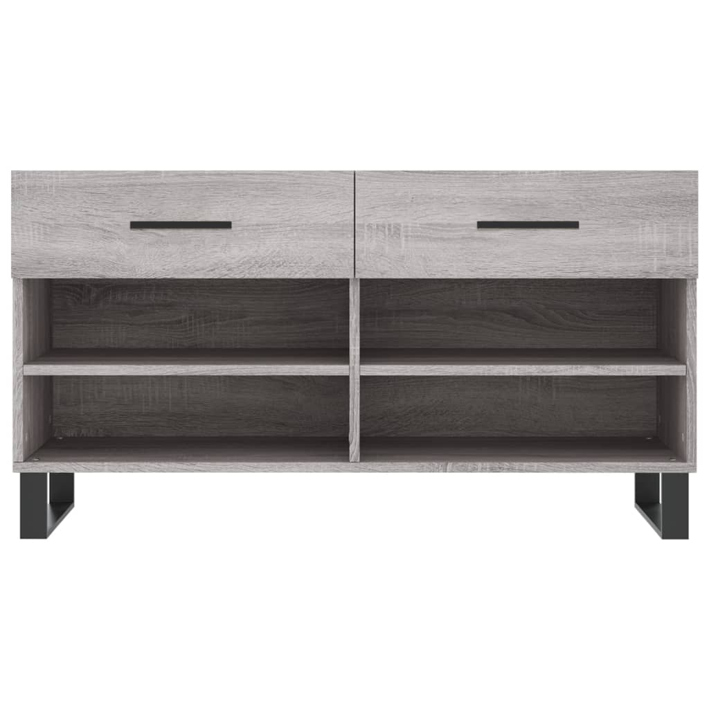 Schuhbank Grau Sonoma 102x35x55 cm Holzwerkstoff - Pazzar.ch