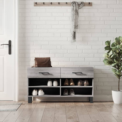 Schuhbank Grau Sonoma 102x35x55 cm Holzwerkstoff - Pazzar.ch