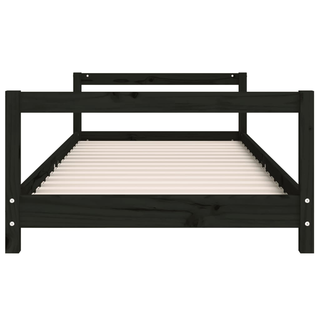 Kinderbett Schwarz 90x190 cm Massivholz Kiefer - Pazzar.ch
