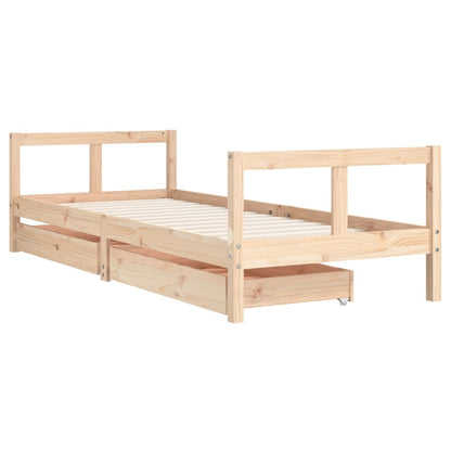 Kinderbett mit Schubladen 80x200 cm Massivholz Kiefer - Pazzar.ch