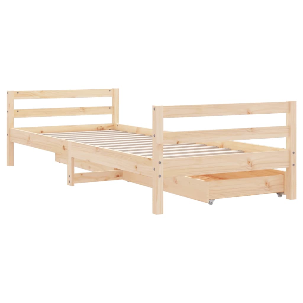 Kinderbett mit Schubladen 90x190 cm Massivholz Kiefer - Pazzar.ch