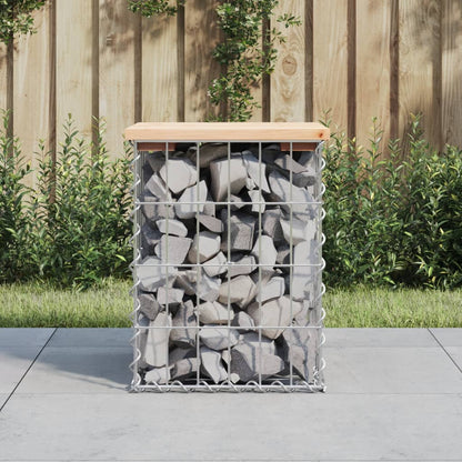 Gartenbank aus Gabionen 33x31x42 cm Massivholz Kiefer - Pazzar.ch