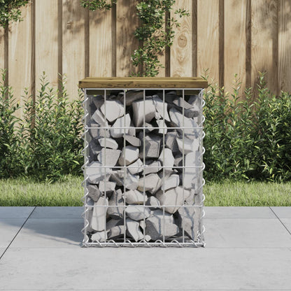 Gartenbank aus Gabionen 33x31x42 cm Kiefernholz Imprägniert - Pazzar.ch