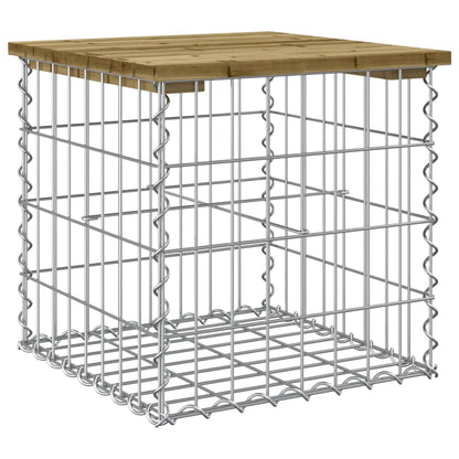 Gartenbank aus Gabionen 43x44x42 cm Kiefernholz Imprägniert - Pazzar.ch