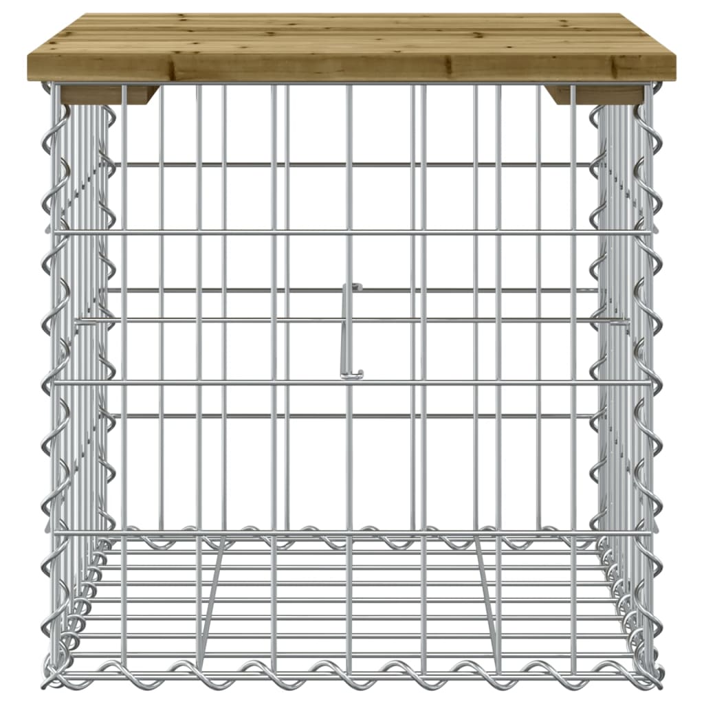 Gartenbank aus Gabionen 43x44x42 cm Kiefernholz Imprägniert - Pazzar.ch