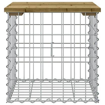 Gartenbank aus Gabionen 43x44x42 cm Kiefernholz Imprägniert - Pazzar.ch