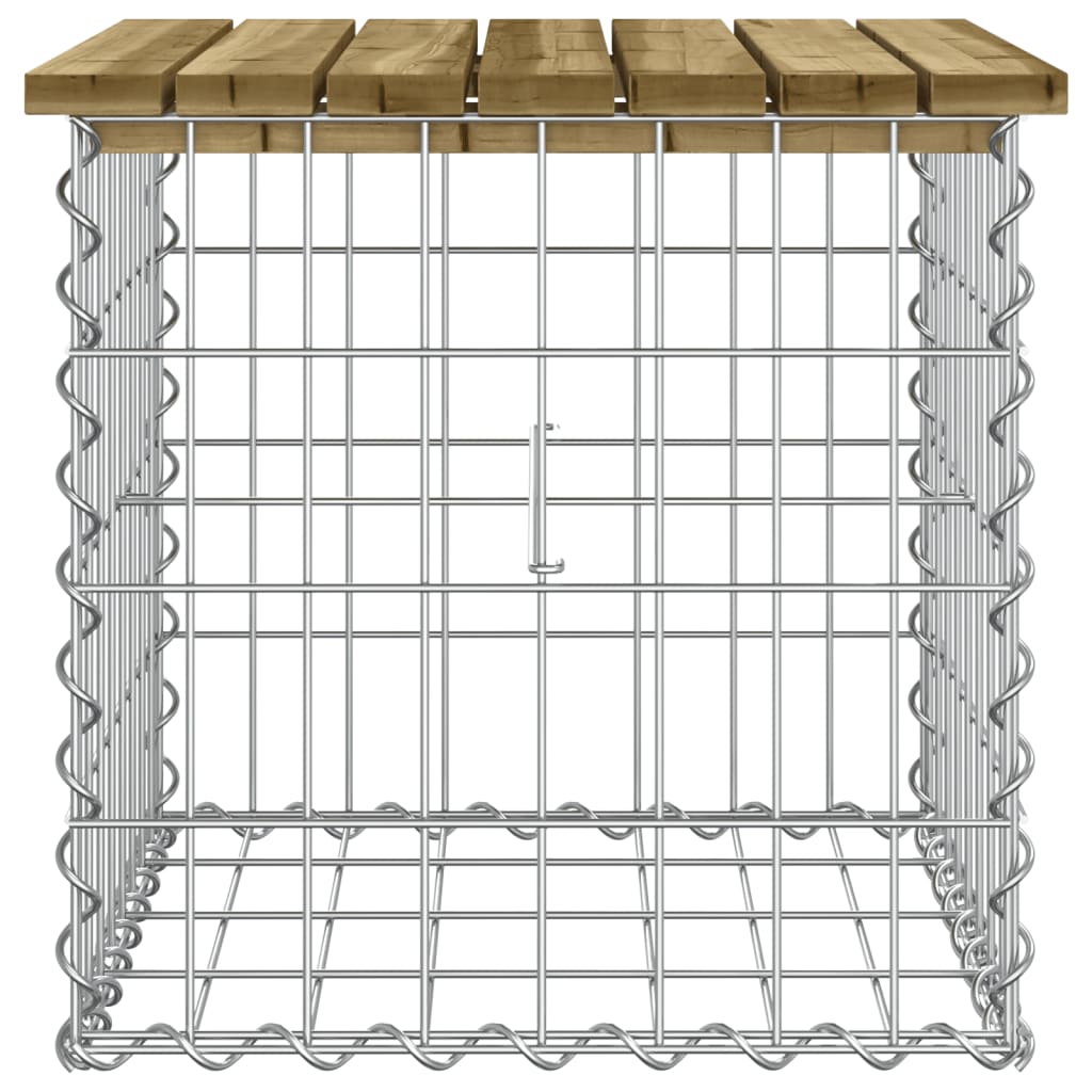 Gartenbank aus Gabionen 43x44x42 cm Kiefernholz Imprägniert - Pazzar.ch