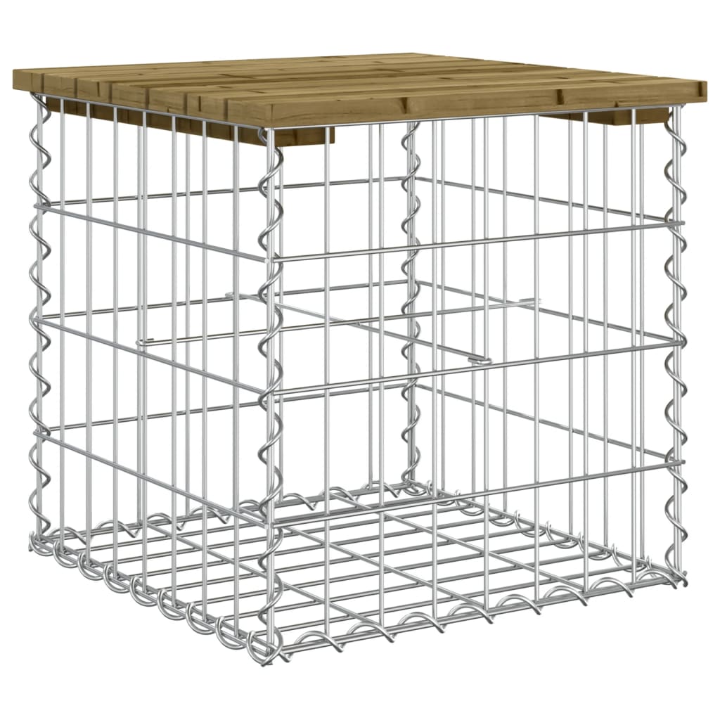 Gartenbank aus Gabionen 43x44x42 cm Kiefernholz Imprägniert - Pazzar.ch