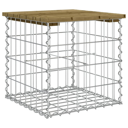 Gartenbank aus Gabionen 43x44x42 cm Kiefernholz Imprägniert - Pazzar.ch