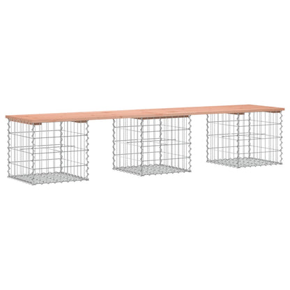 Gartenbank aus Gabionen 203x44x42 cm Massivholz Douglasie - Pazzar.ch