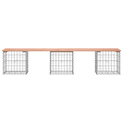 Gartenbank aus Gabionen 203x44x42 cm Massivholz Douglasie - Pazzar.ch