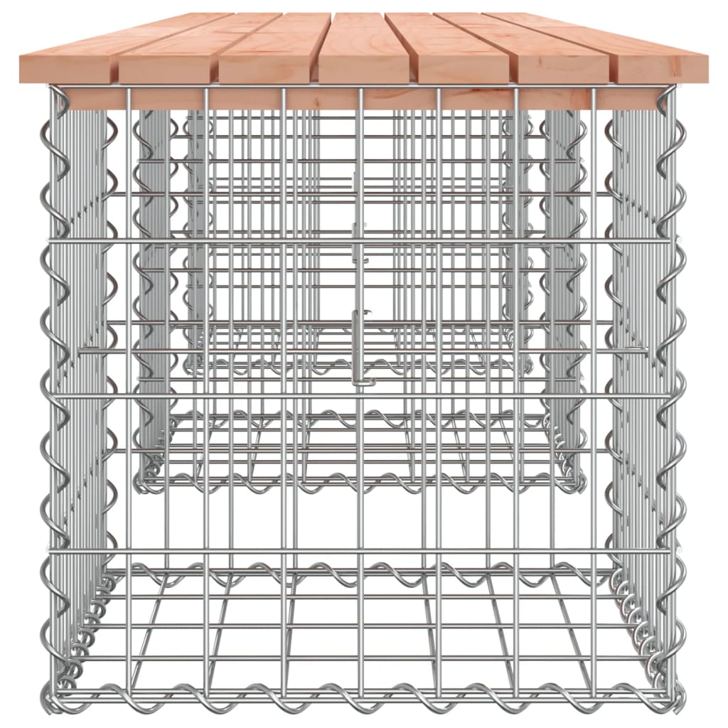 Gartenbank aus Gabionen 203x44x42 cm Massivholz Douglasie - Pazzar.ch