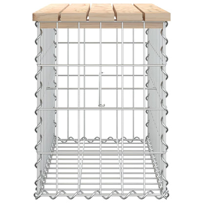 Gartenbank aus Gabionen 63x31,5x42 cm Massivholz Kiefer - Pazzar.ch