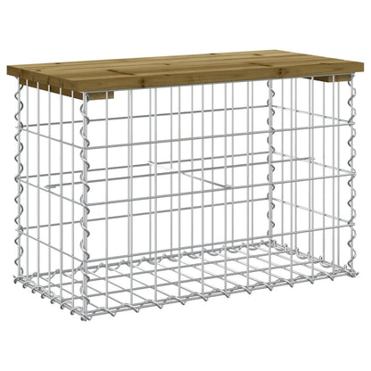 Gartenbank aus Gabionen 63x31,5x42 cm Kiefernholz Imprägniert - Pazzar.ch