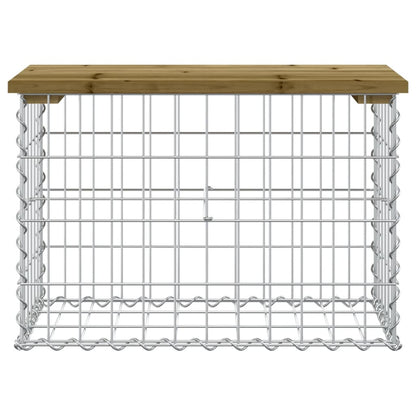 Gartenbank aus Gabionen 63x31,5x42 cm Kiefernholz Imprägniert - Pazzar.ch