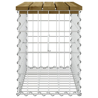 Gartenbank aus Gabionen 63x31,5x42 cm Kiefernholz Imprägniert - Pazzar.ch