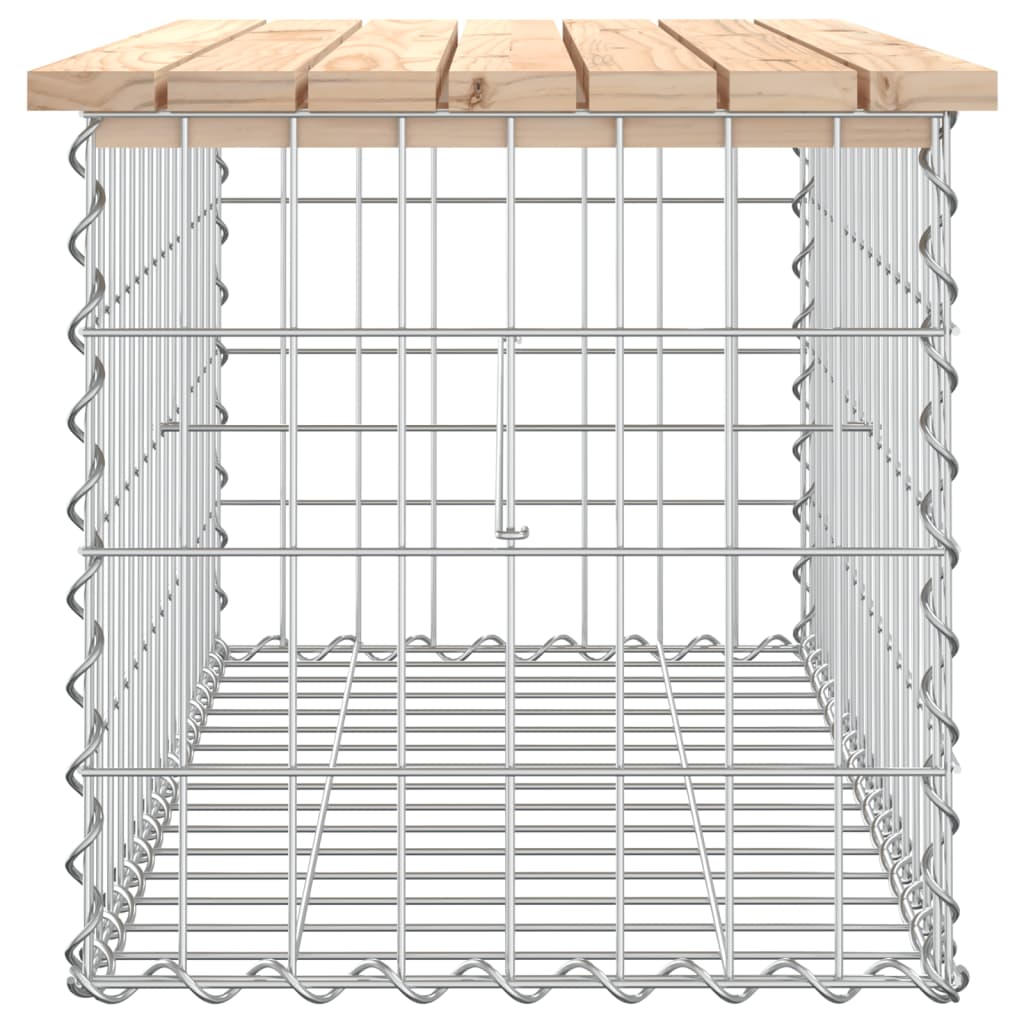Gartenbank aus Gabionen 83x44x42 cm Massivholz Kiefer - Pazzar.ch