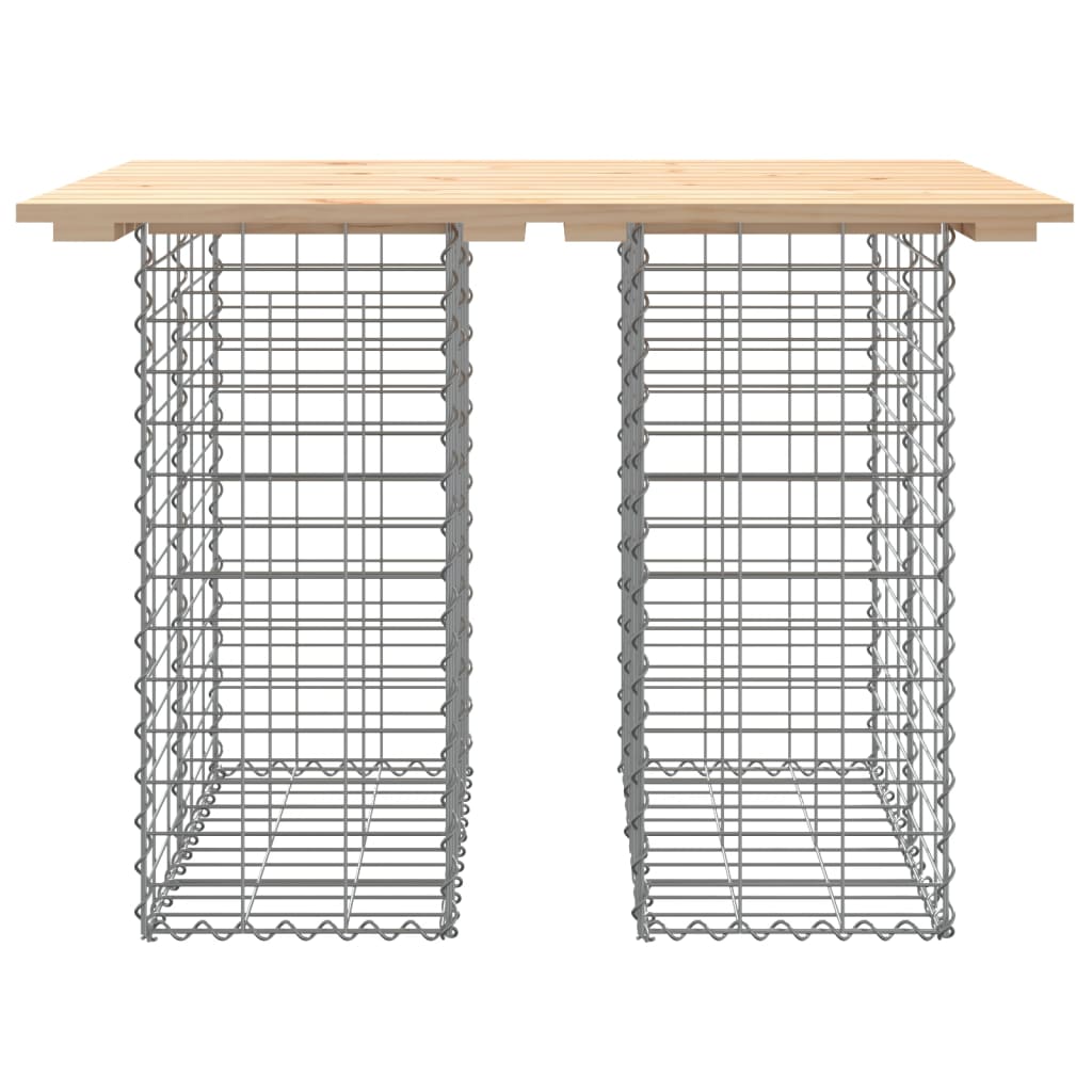 Gartenbank aus Gabionen 100x70x72 cm Massivholz Kiefer - Pazzar.ch