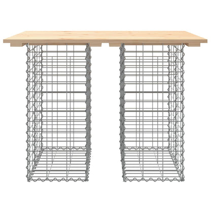 Gartenbank aus Gabionen 100x70x72 cm Massivholz Kiefer - Pazzar.ch